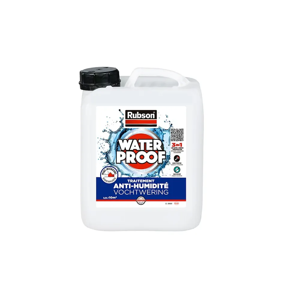 Traitement Murs Humides Rubson incolore bidon 2,5L