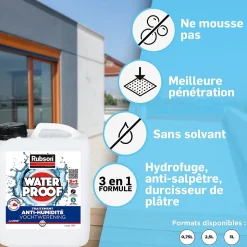 Traitement Murs Humides Rubson incolore bidon 0,75L