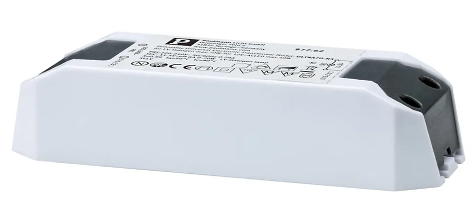 Transfo électronique Halogen+LED max. 0-50W 220-240/12V 50VA Blanc