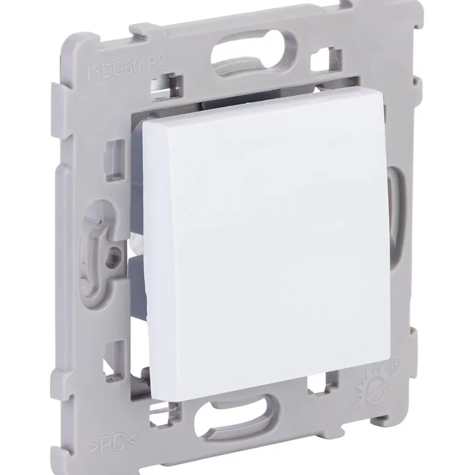 Triple prise Schuko + plaque Kalya blanc Zenitech