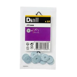 Très Rondelles plates larges de réparation en acier au carbone ø 3mm - 10 pièces