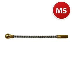 Tête de guidage flexible M5 à bout rond, pour aiguilles tire-fils