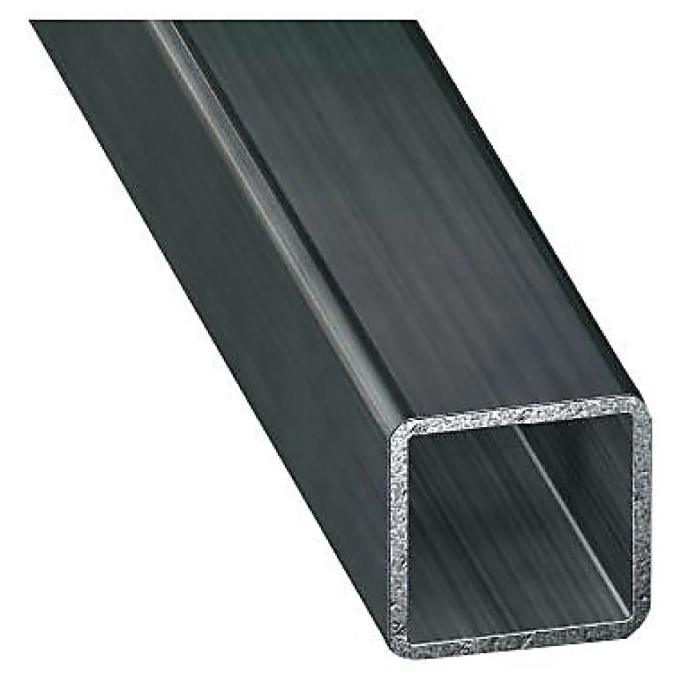 Tube carré acier verni 25 x 25 mm, 2 m