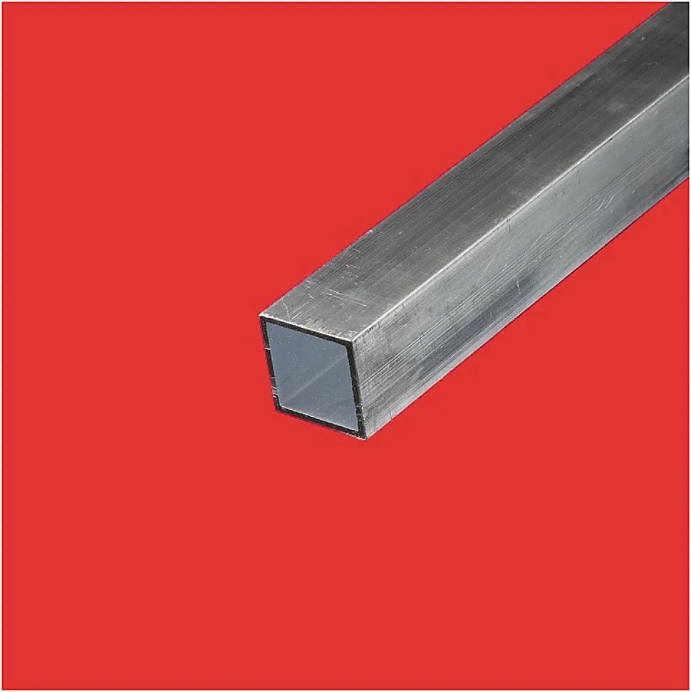 Tube carré aluminium 25x25 ep 2 mm, Longueur : 2 metres - Comment Fer