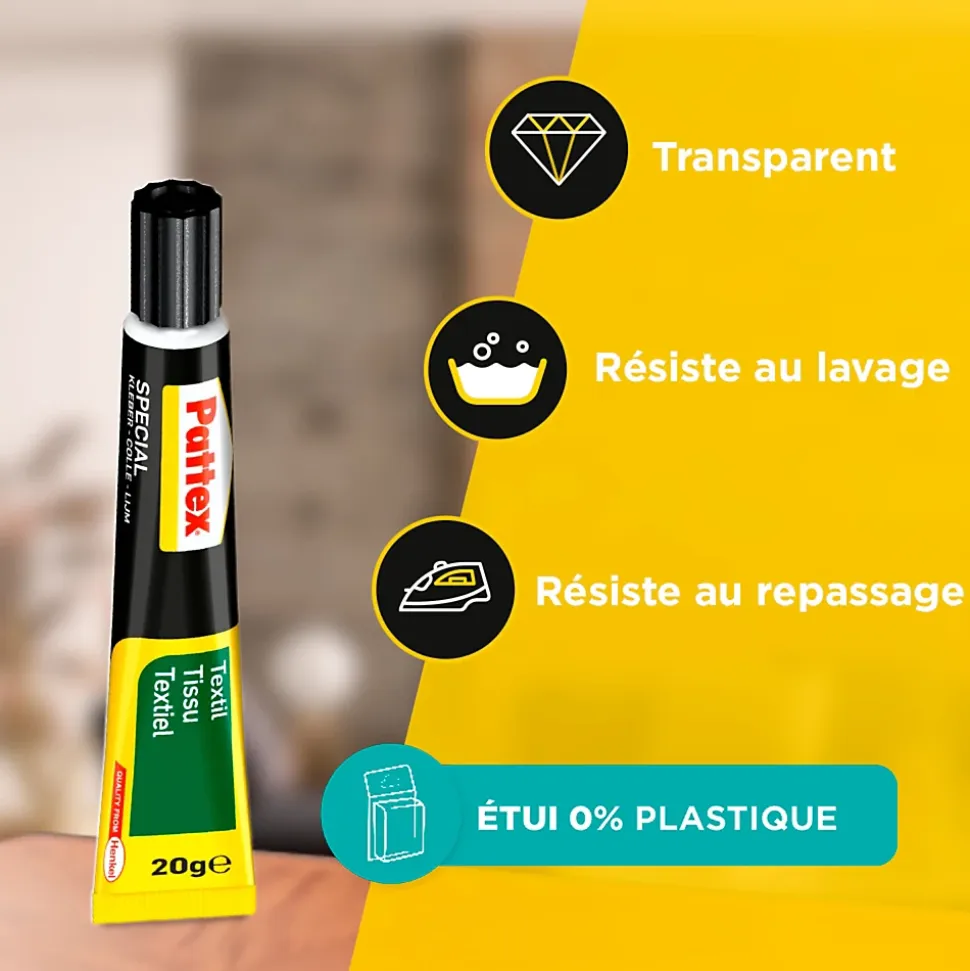 Tube de colle pour tissu, 40 ml Pattex