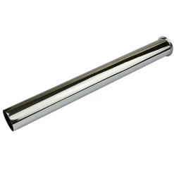 Tube d'extension de siphon de vidange rond avec une finition chromée brillante en laiton Kibath