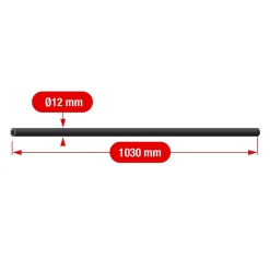 Tube en acier pour grille de défense télescopique noir Ø12 mm Afbat