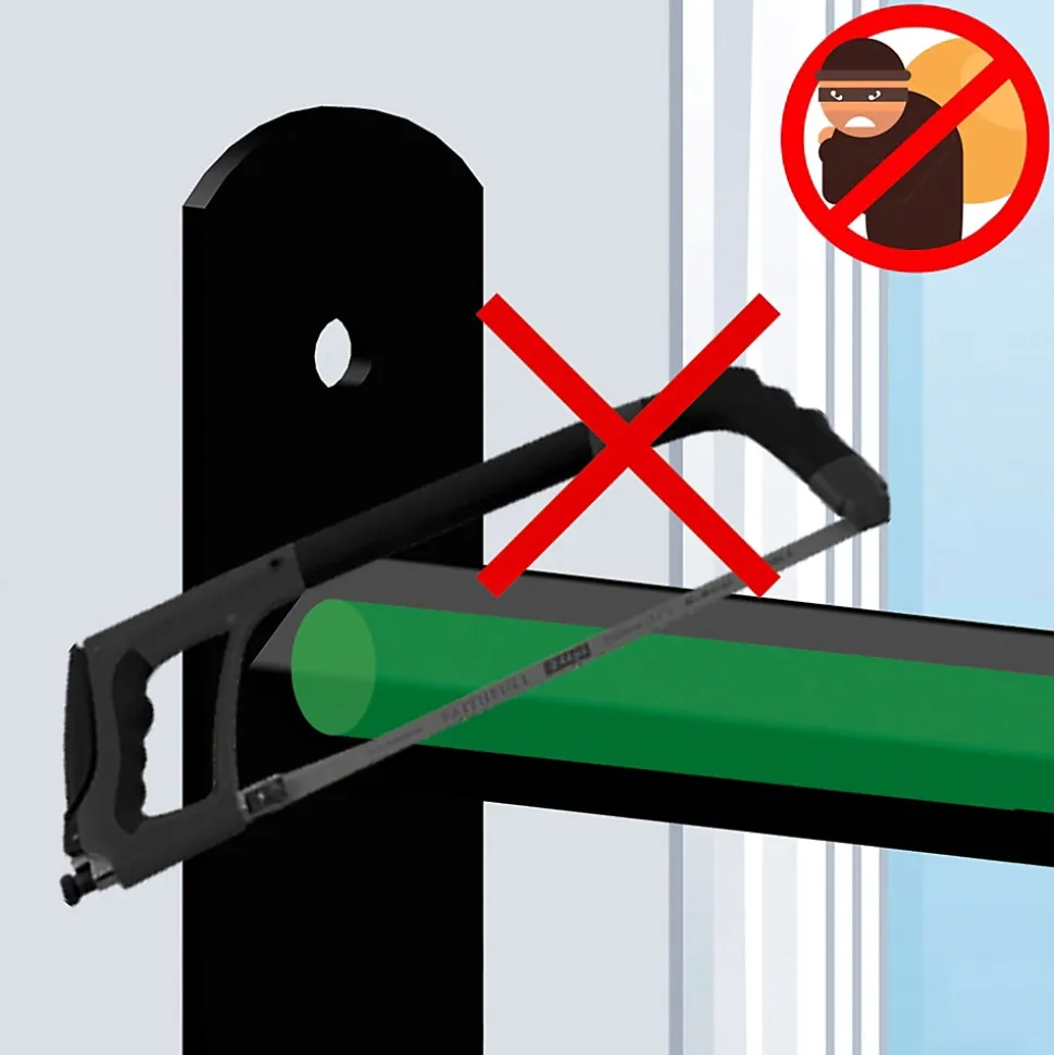 Tube en acier pour grille de défense télescopique noir Ø12 mm Afbat