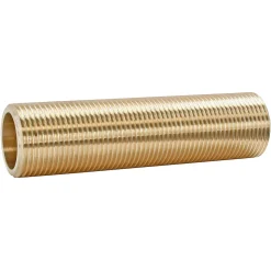 Tube fileté laiton 10cm - double Mâle 20/27 (3/4"), lot de 2