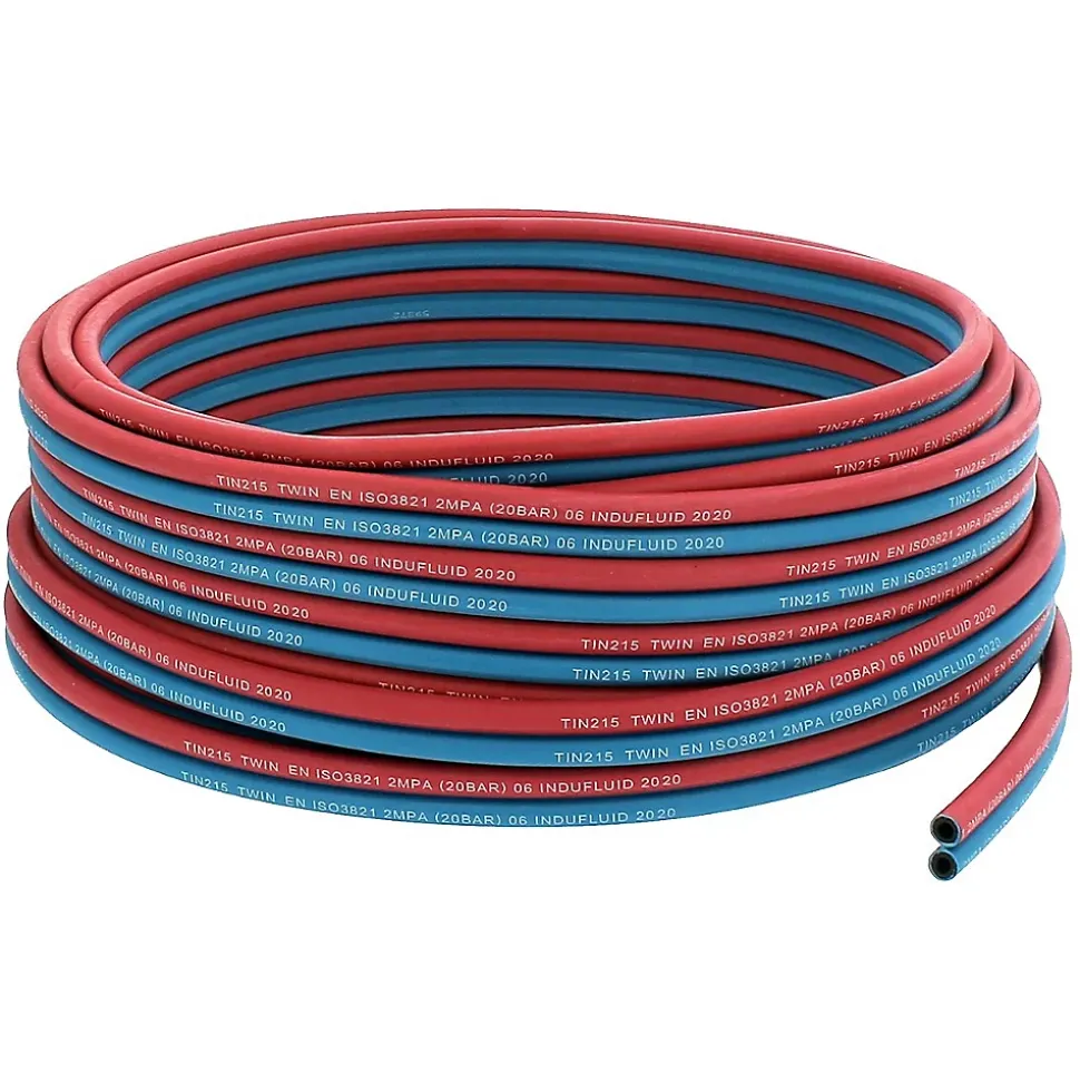 Tuyau de soudure oxygène/acétylène 6.3 mm - Longueur 10 mètres - HUGGY TUYAUX