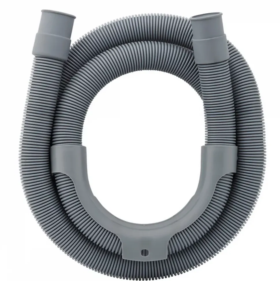 Tuyau de vidange, d'évacuation universel pour machine à laver, lave vaisselle - Gris - 1,5 m - Linxor