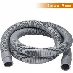 Tuyau de vidange, d'évacuation universel pour machine à laver, lave vaisselle - Gris - 2 m - Linxor