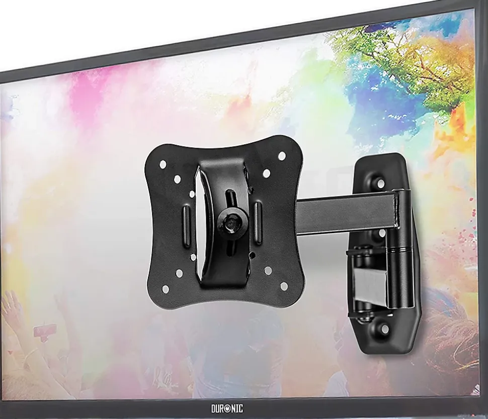 TVB0920 Support TV mural pour écran de 13 à 30 pouces Pivotant Inclinable Charge max 18 kg VESA 50 100 Télé LED LCD OLED Duronic