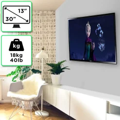 TVB0920 Support TV mural pour écran de 13 à 30 pouces Pivotant Inclinable Charge max 18 kg VESA 50 100 Télé LED LCD OLED Duronic