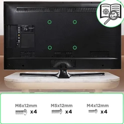 TVB1120 Support TV mural pour écran de 13 à 30 pouces Inclinable Charge max 18 kg VESA 75 100 Télé LED LCD OLED Duronic