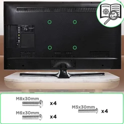 TVB123M Support TV mural pour écran de 23 à 55 pouces Inclinable Charge max 40 kg VESA 200 400 Télé LED LCD OLED Duronic