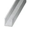U aluminium brut 15 x 15 X 15 mm, 2,50 m