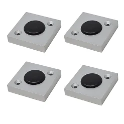 4un. rehausseur de meuble hauteur 10mm en résine plastique ABS ANTI-HUMIDITÉ couleur aluminium mat avec embout coulissant