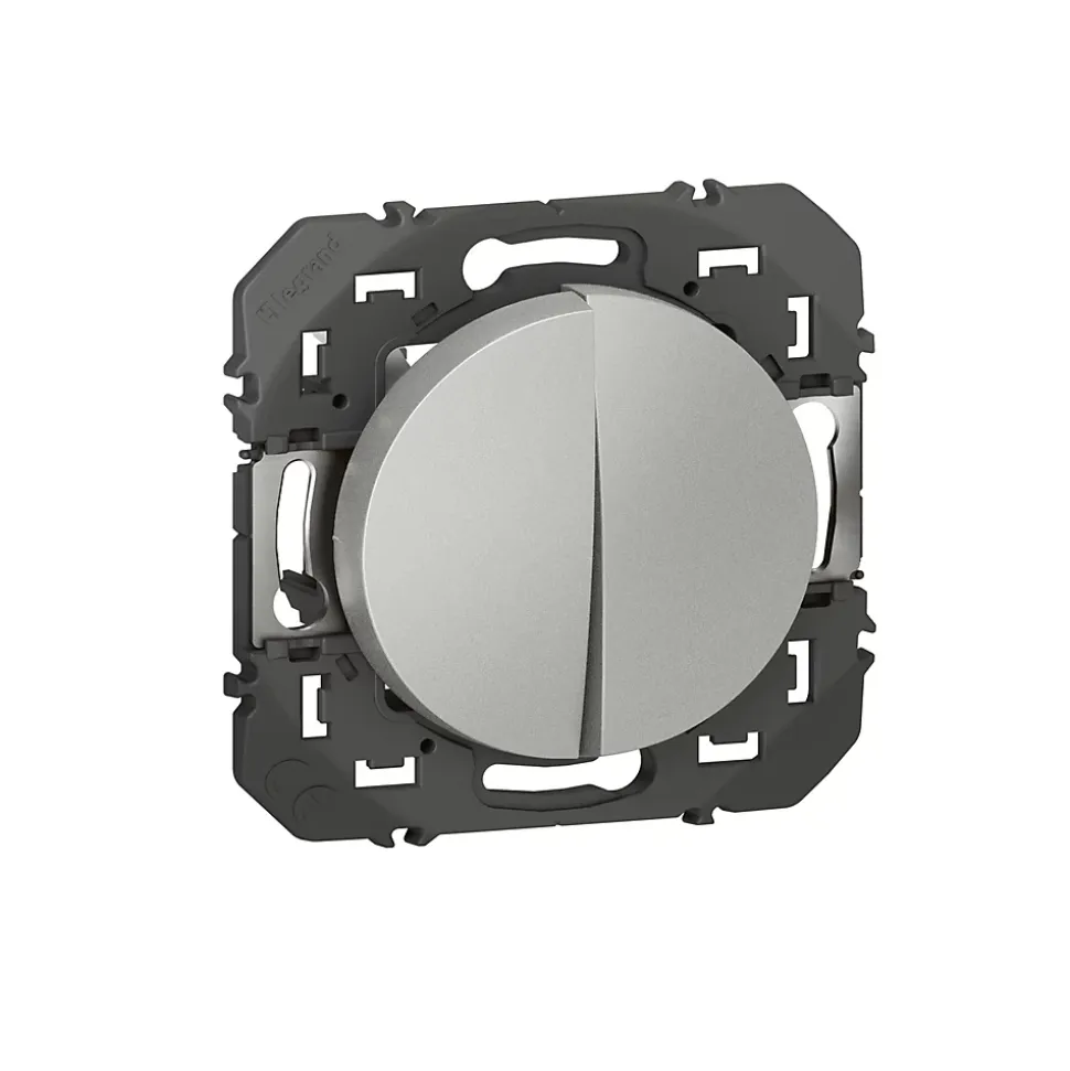 Va-et-vient et Poussoir Legrand Dooxie aluminium