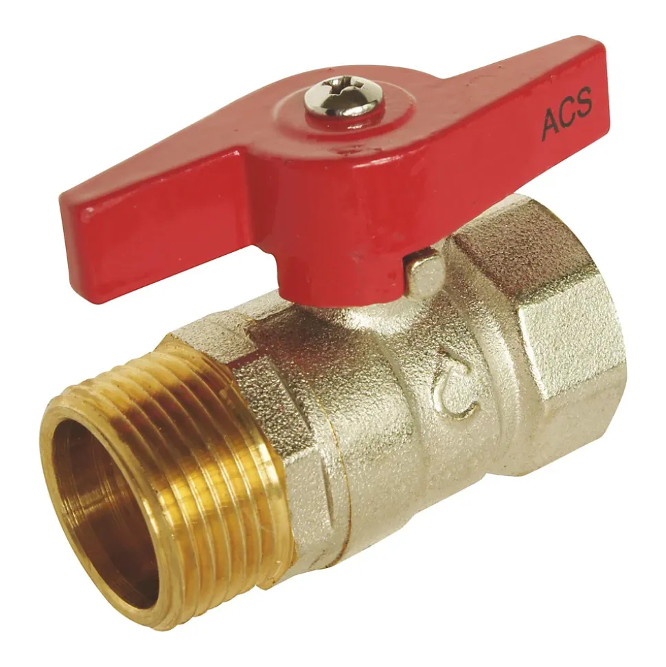 Vanne à sphère double mâle/femelle manette papillon 20/21mm Somatherm for you