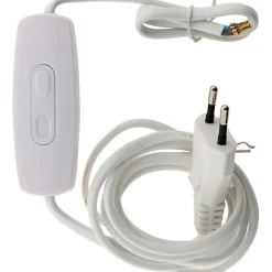 Variateur pour LED de 1 à 50 W précablé avec fiche 6A coloris blanc