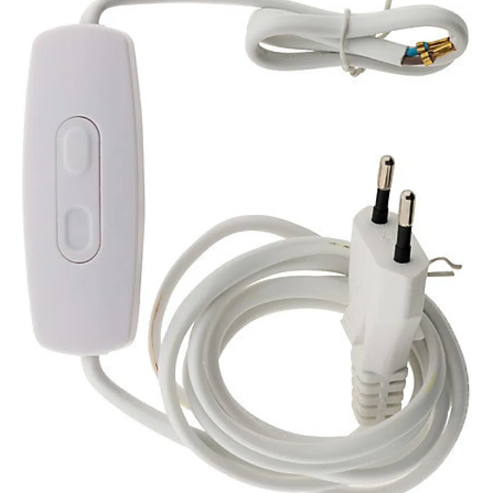Variateur pour LED de 1 à 50 W précablé avec fiche 6A coloris blanc