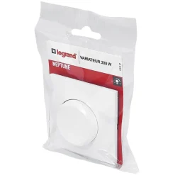 Variateur rotatif Legrand Neptune plastique brillant blanc