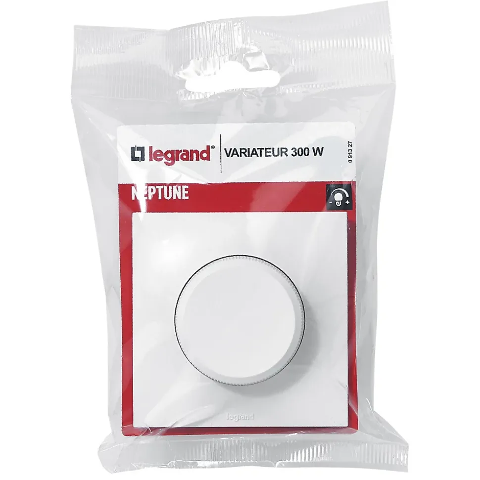 Variateur rotatif Legrand Neptune plastique brillant blanc
