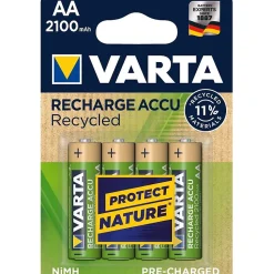 Varta - Piles Rechargeables Accu RECYCLED AA 2100 mAh Blister de 4 (pré-chargées)