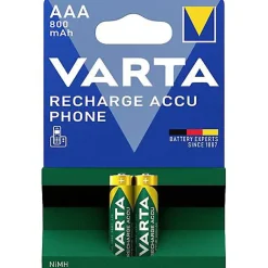 Varta Accu rechargeable LR03 AAA 800 mAh, lot de 2, NiMH, 1.2 V