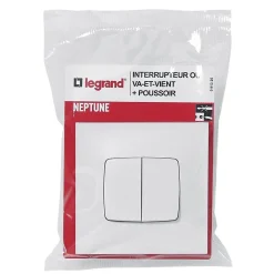 Va&vient + poussoir Legrand Neptune 10A