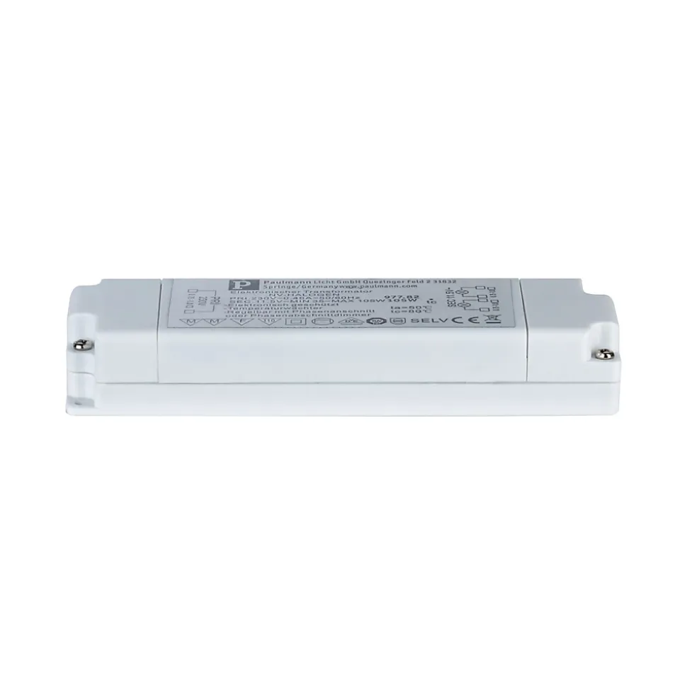 VDE Transfo électronique Flat Halogen AC max. 35-105W 230/12V 105VA Blanc