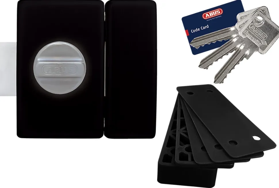 Verrou à bouton ABUS 45 mm Ø23 mm + Gâche