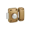 Verrou à bouton Apache pour porte intérieure, acier, époxy or - THIRARD