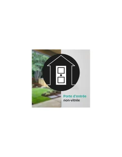 Verrou à bouton Design 5 pour porte d'entrée, cylindre 50mm, acier, 3 clés, argent - THIRARD