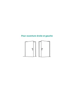 Verrou à bouton Design 5 pour porte d'entrée, cylindre 50mm, acier, 3 clés, argent - THIRARD