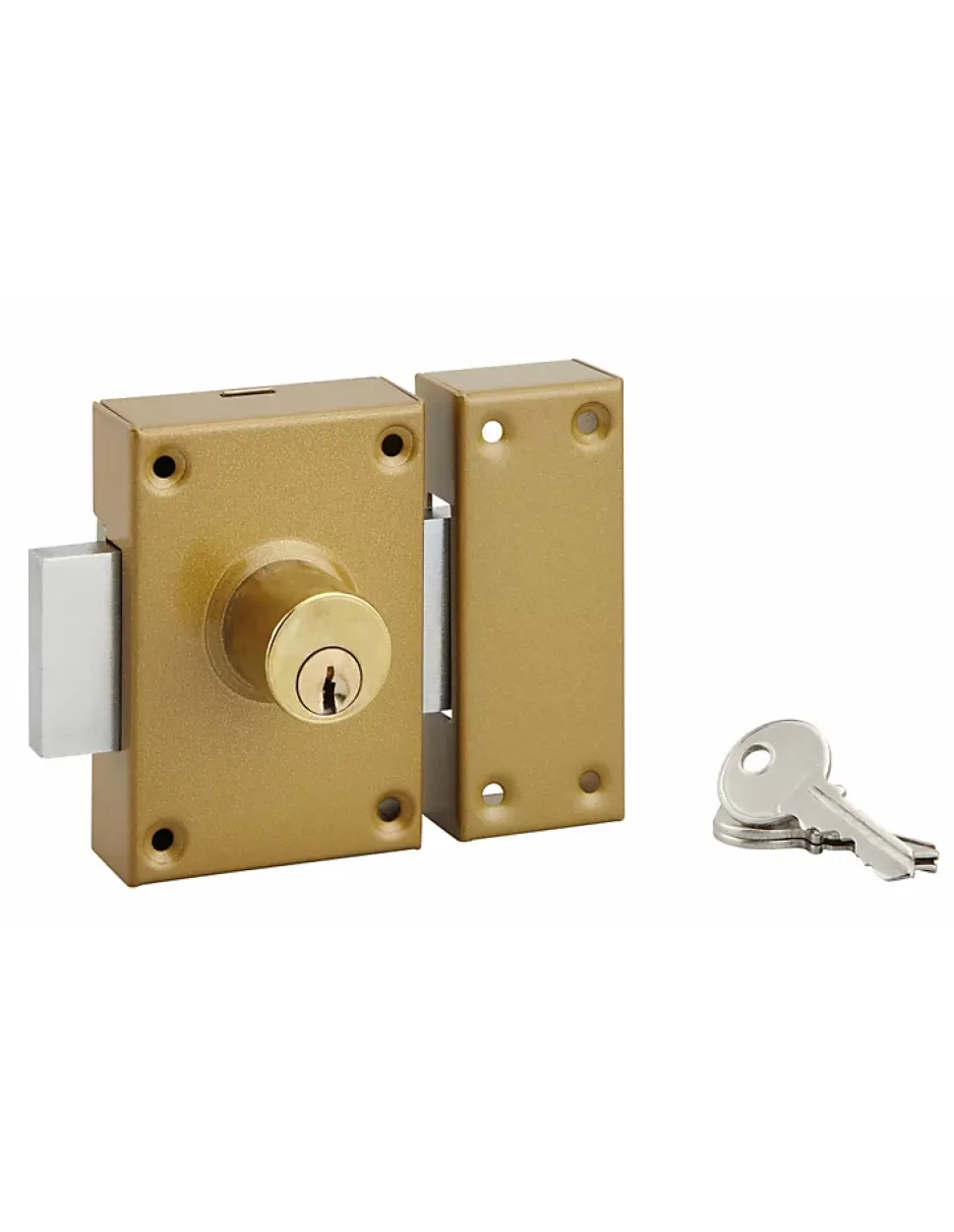Verrou à double entrée, cylindre diamètre 25 x 40 mm, 3 clés - SP