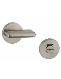 Verrou à voyant pour WC, diamètre 50mm, nickel satiné - THIRARD