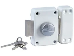 Verrou Alpha bouton 45mm blanc Bricard