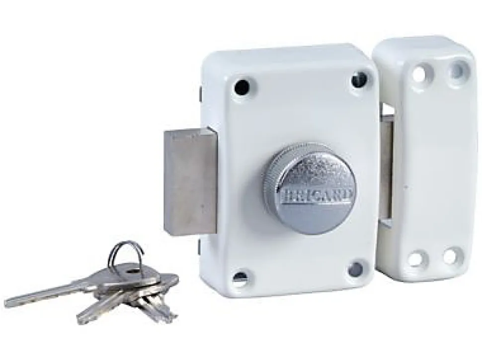 Verrou Alpha bouton 45mm blanc Bricard