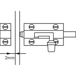 Verrou automatique Diall 20 mm acier zingué