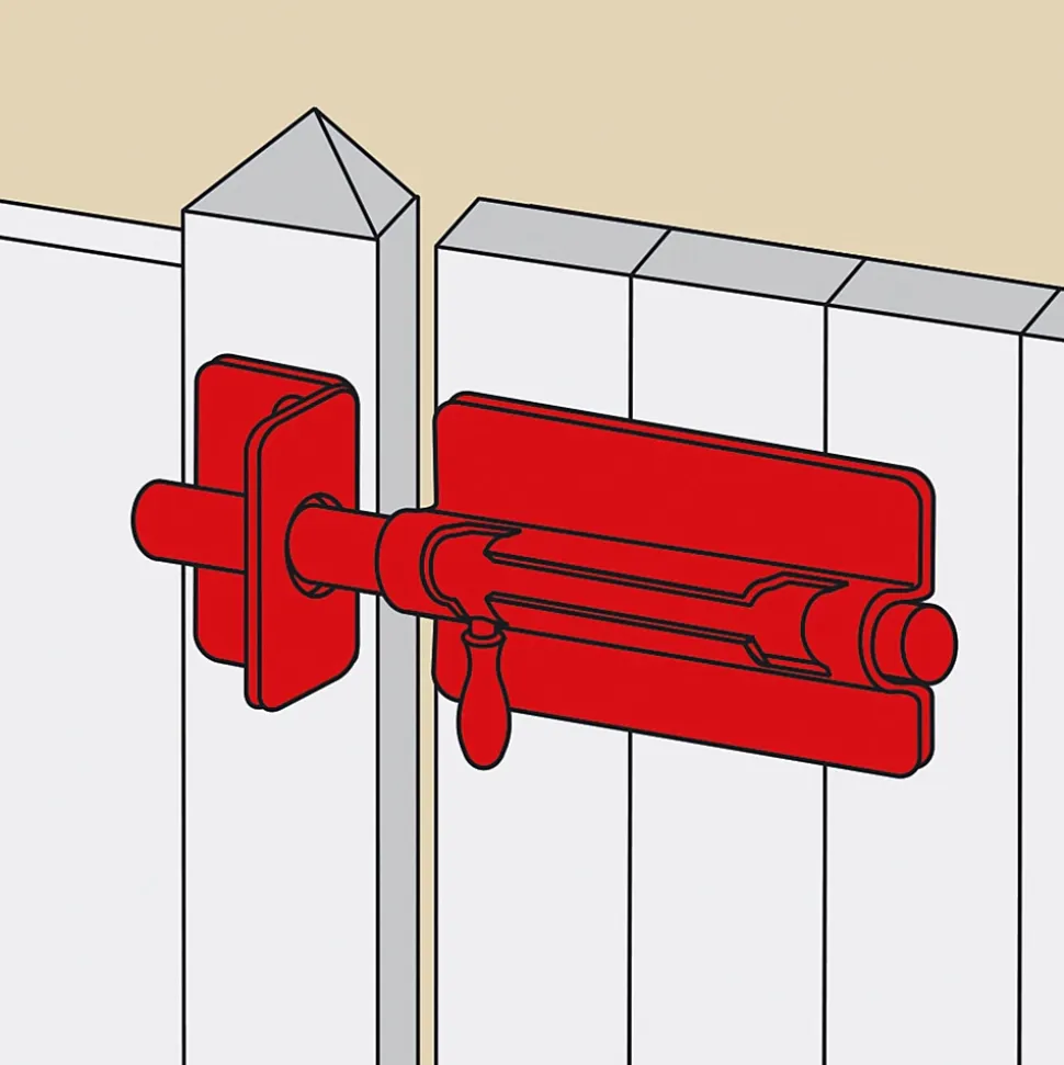 Verrou de box Afbat porte de cadenas noir ø12 mm