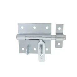 Verrou de box porte cadenas ø18 mm - acier zingué blanc