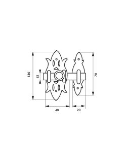 Verrou de meuble Rustique, 40x130mm, laiton patiné - THIRARD