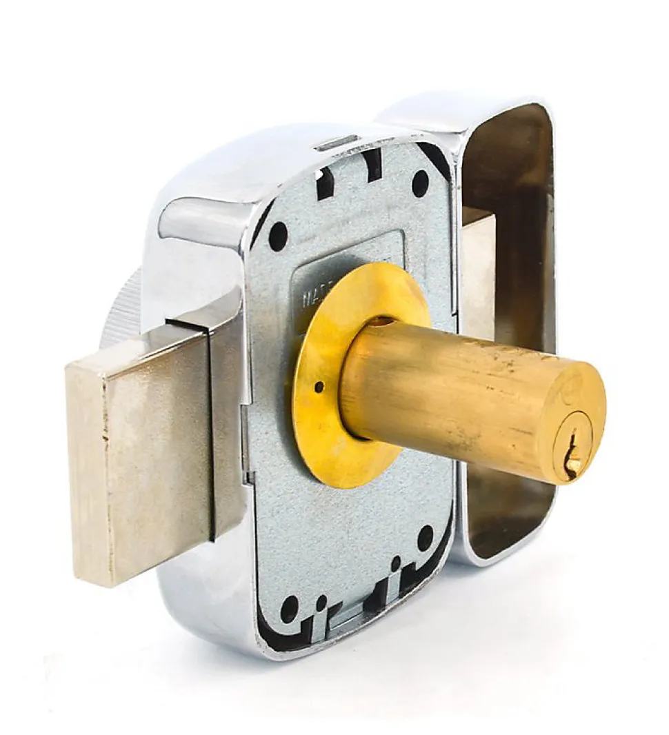 Verrou de porte haute sécurité à bouton 45 mm Mystere chromé THIRARD