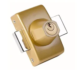 Verrou double cylindre 40 mm bronze 4 clés et visserie inclus