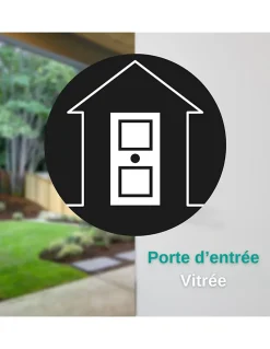 Verrou double entrée Etendard pour porte d'entrée, cylindre 40mm, acier, 3 clés, époxy bronze - THIRARD