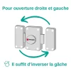 Verrou double entrée Rafale pour porte d'entrée, cylindre 45mm, acier, 3 clés, époxy bonze - THIRARD