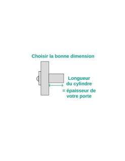 Verrou double entrée Transit 2 pour porte d'entrée, cylindre 40mm, 4 clés, époxy or - THIRARD