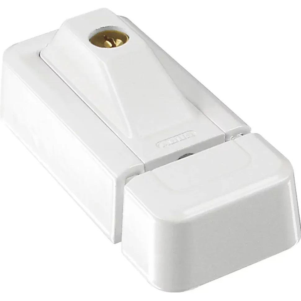Verrou pour fenêtre Abus blanc avec cales pour fixation de la gâche inclus